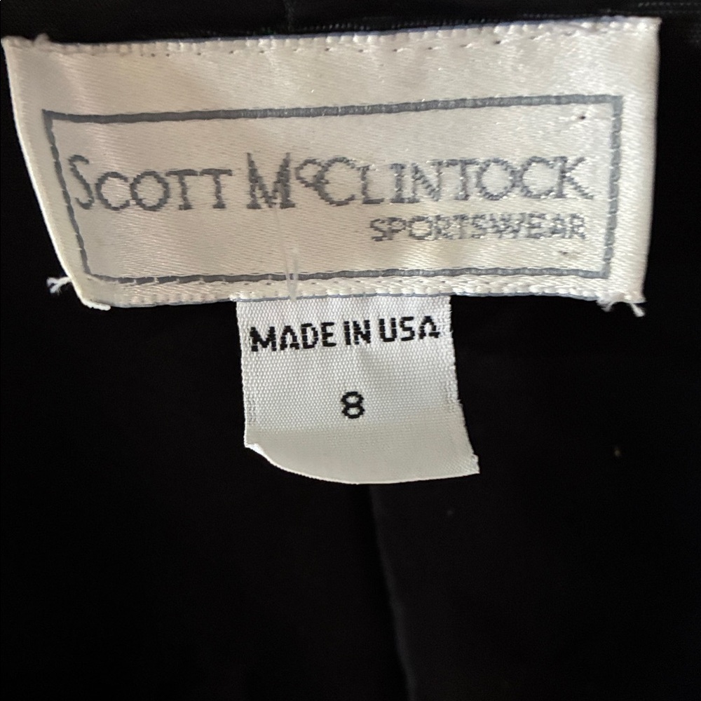 Scott McClintock Sportswear sz 8 Vintage Black and Gold Velvety Blazer euc - Picture 6 of 7